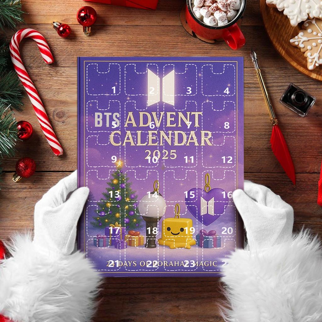 Bts Weihnachts-Adventskalender Mit Acryl-Schlüsselanhänger-Anhängern Für Feiertagsgeschenke