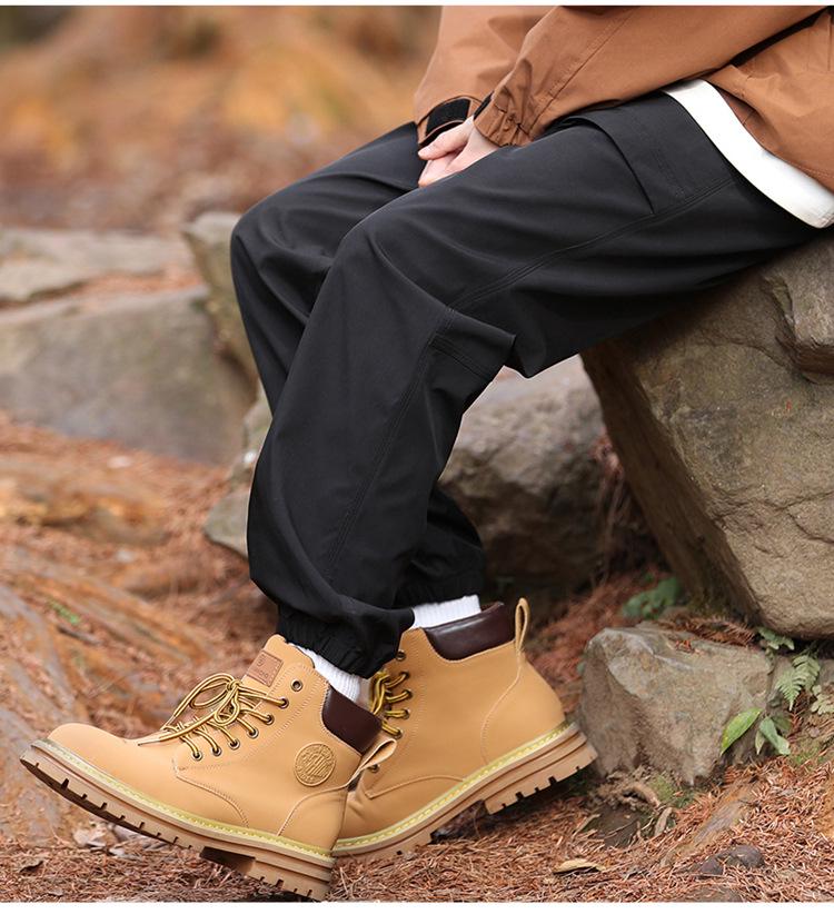 Pánské větruodolné vodoodpudivé cargo turistické kalhoty na jaro/podzim pro outdoor