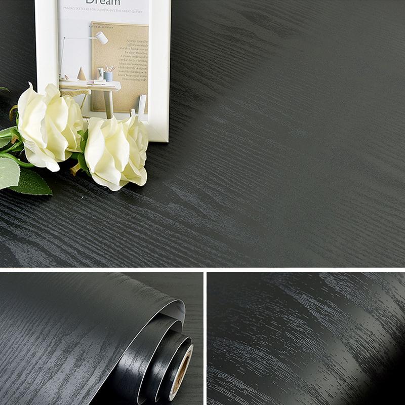 55cm Vinyl Waterproof Wood Grain 3D Stickers for Wardrobe Cupboard Table Closet Furniture PVC Self Adhesive Wallpaper Home Decor