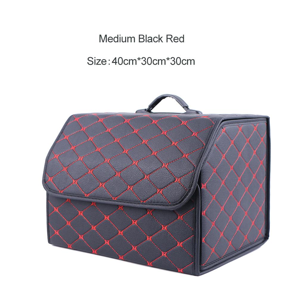 Car Trunk Organizer Box PU Leather Auto Multiuse Tools Storage Bag Folding for Camping and Picnics Car Accessories