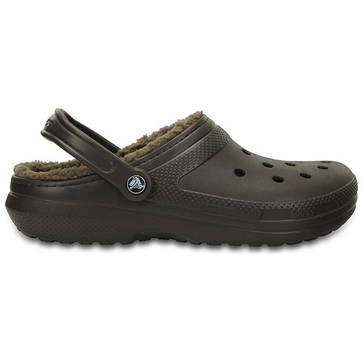Crocs Classic Warm Cotton Clogs Unisex Footwear Dark-Brown 203591-23B