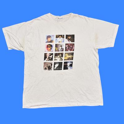 Vintage Bryan Ferry Shirt XL White Y2K Tour Concert Rock Band Tee Roxy Music 70s