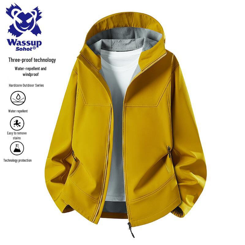 

Wassup Sohot Men s Casual Hooded Jacket 2XL
