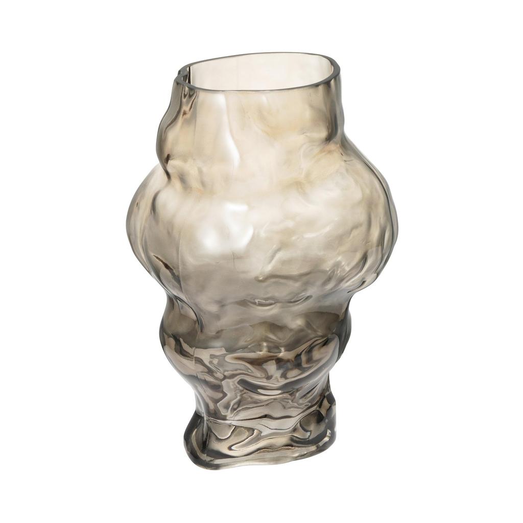 Francfranc Boulder Flower Vase, Gray, Glass, Object, Interior Decor