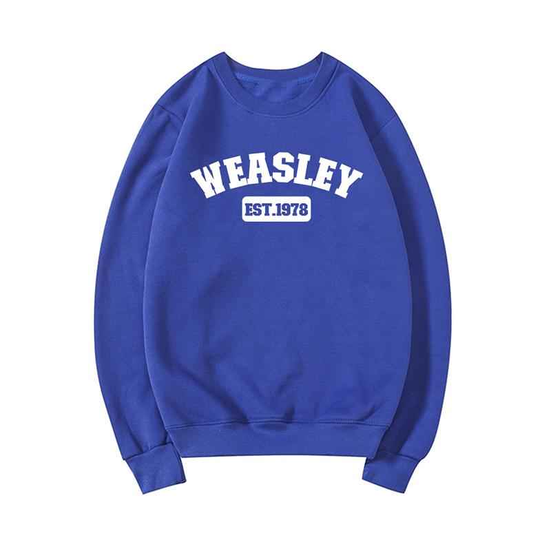 Weasley Est 1978 Sweatshirt Weasley Twins HP Inspired Sweatshirt Unisex Graphic Hoodies Long Sleeve Women Pullovers Tops