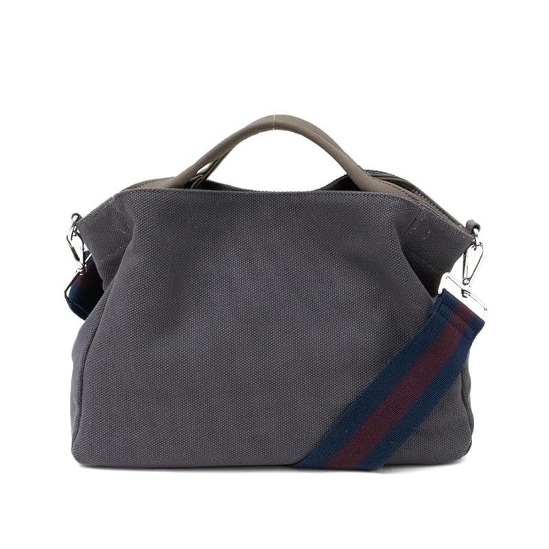 

[VITAFELICE] Vita Felice Genuine leather x canvas 2way tote bag ladies inb-10001z (Charcoal)