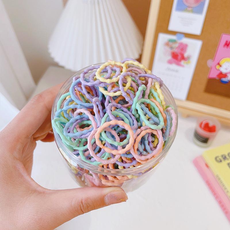 100 Boxed Tied Thumb Hair Rings, No Hair Pins, Baby, Children'S Hair Accessories, Rubber Bands, High Elasticity