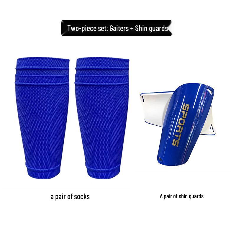 Men's Double Layer Breathable Mid-Calf Shin Guard Football Socks Set