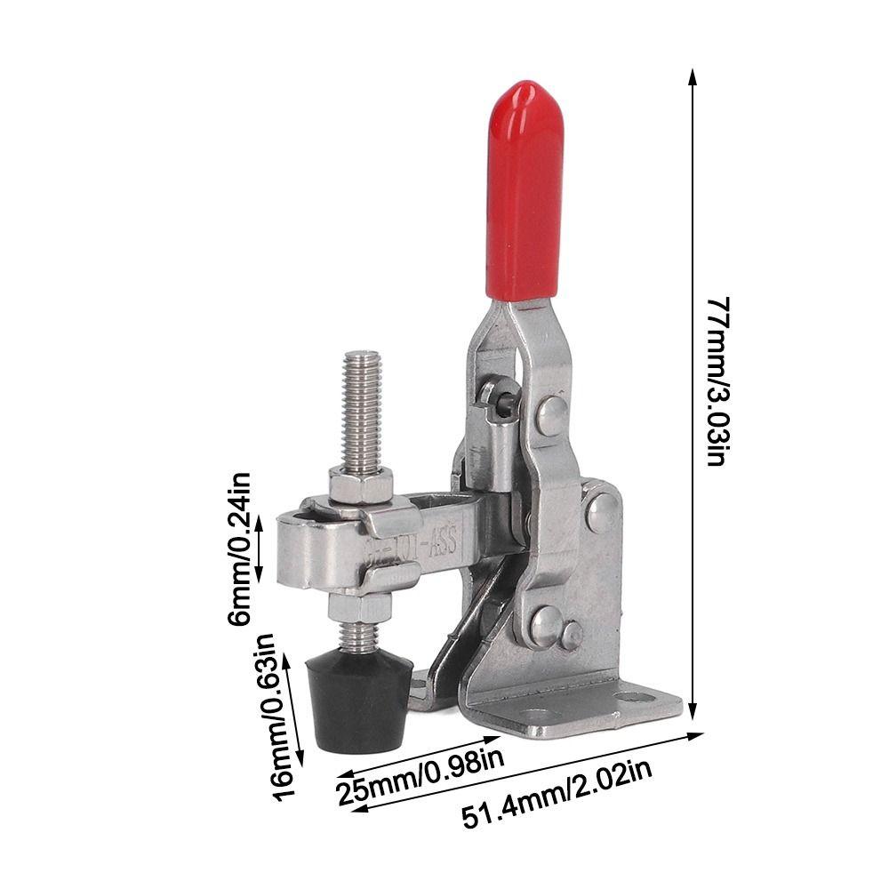 Silver Toggle Clamp Antislip Hand Clamp Tool Heavy Vertical Toggle Clamp  Household