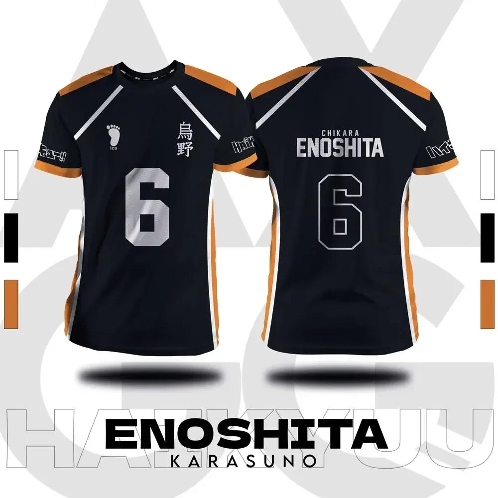 Haikyuu Fukurodani Hinata Cartoon Anime Cosplay Pánské tričko s krátkým rukávem Dětské tričko Oblečení Unisex Topy Nové módní dámské tričko
