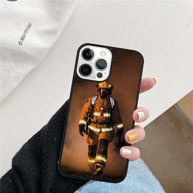 Fireman Firefighter Phone Case For iPhone 17 Air 15 16 Cover 11 13 14 Pro Max 12 Plus Max Fundas