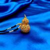Ancient Gold Hollow Gourd Pendant Necklace for Women - Luck & Wealth-Attracting Jewelry Chain