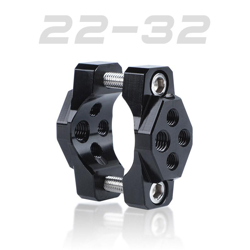 

22-32mm Motorcycle Fork Tube Handlebar Bumper Mount Bracket Clamp For LED Spotlight Fog Turn Signal lighting stand Aluminum