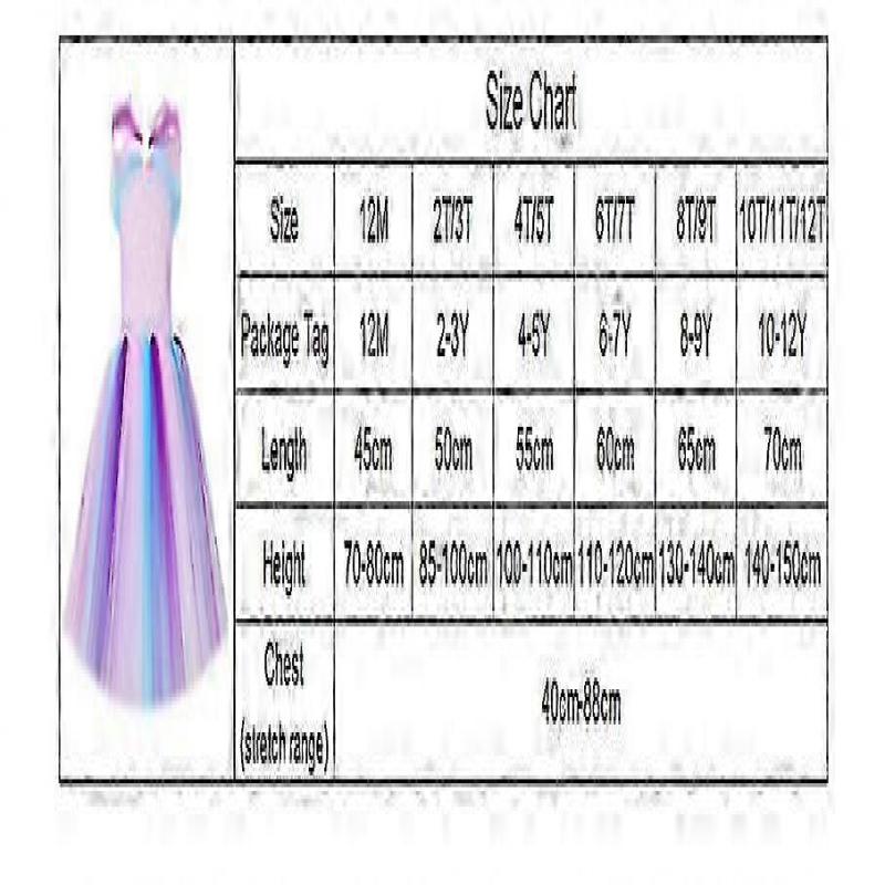 Girls' Mermaid Princess Dress Festival Party Performance Costume Girls' Mesh Dress