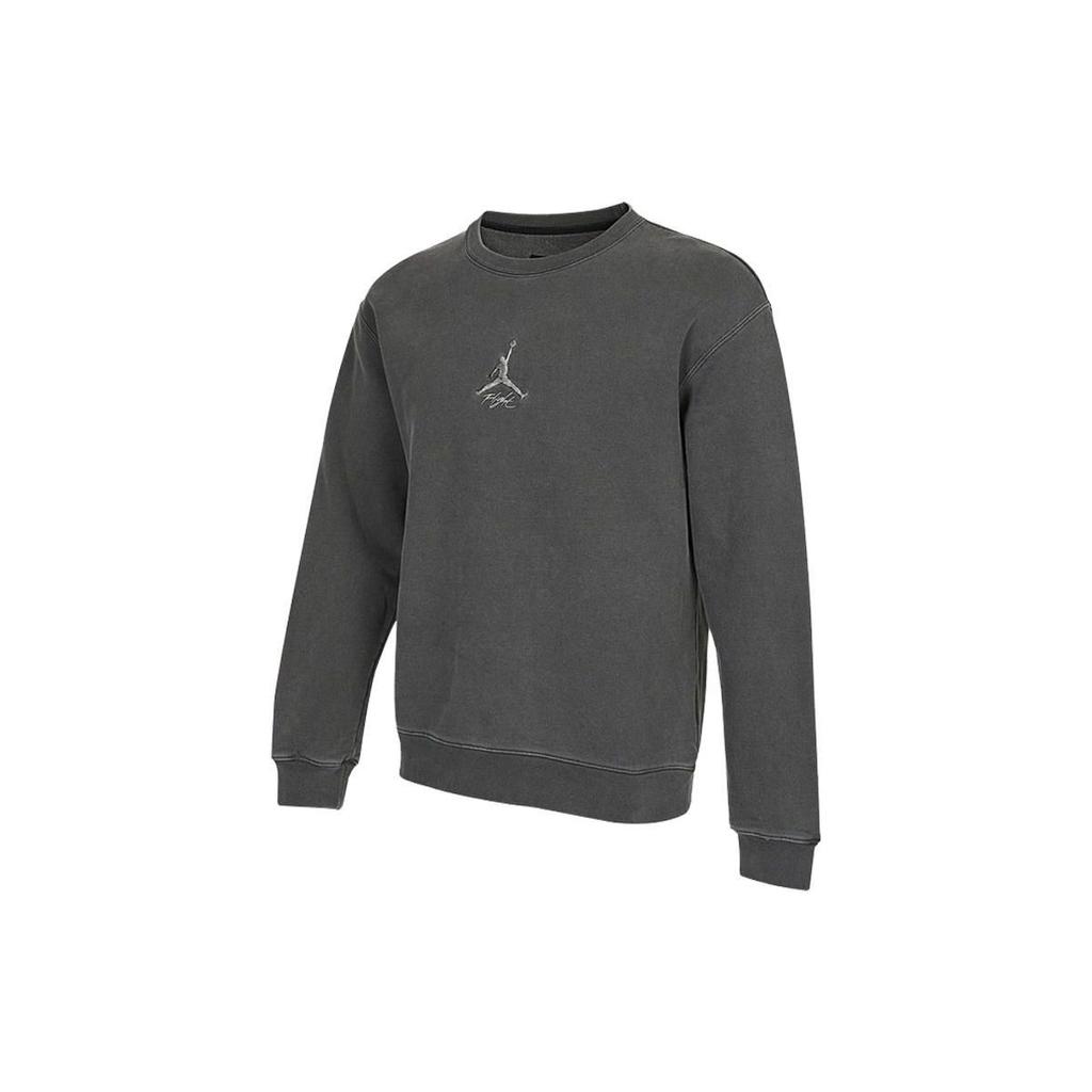 Jordan Embroidered Logo Sport Crew Neck Sweatshirt Men Tops Grey DO2308-011