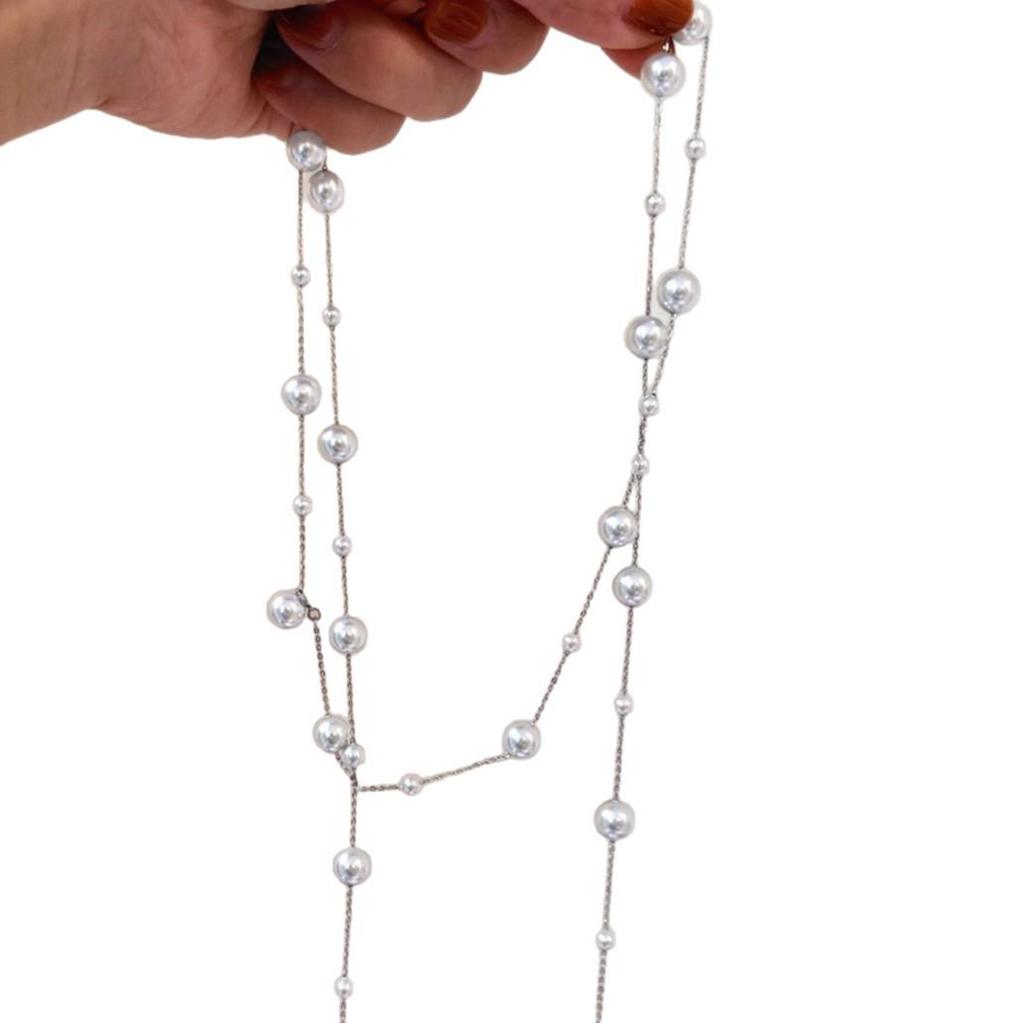 Light Luxury Irregular Glass Pearl Necklace - Versatile Fashion Jewelry for Women