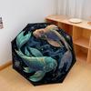 1 PC Automatic Folding Umbrella - Koi Fish Pattern, Portable & Foldable Design with 8 Ribs, Christmas Birthday Gifts