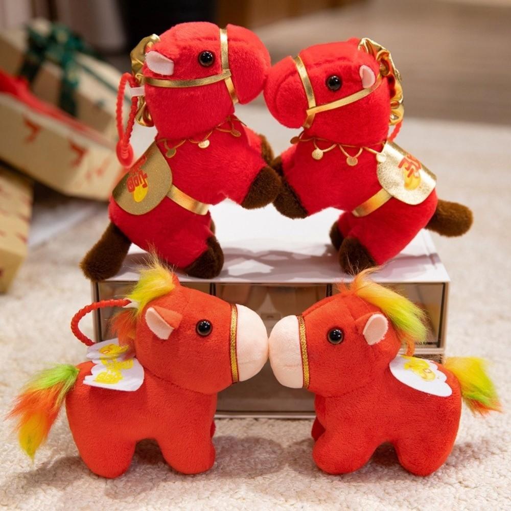 Stuffed Animal Little Horse Plush Toys 2026 Horse Year Zodiac Horse Doll New Year Festival