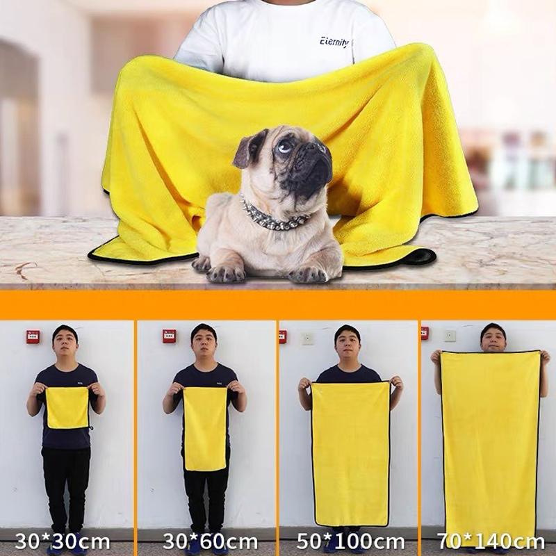 מגבות לחיות מחמד לכלב וחתול ייבוש מהיר מגבות סיבים רכים מגבת רחצה סופגת מים נוחה לחנות לחיות מחמד ציוד לניקוי מגבות לחיות מחמד