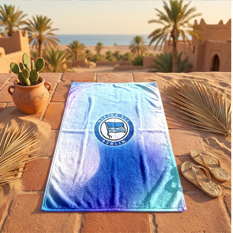Hertha bsc FC Stampa Microfibra Asciugamano da Spiaggia Asciugatura Rapida Assorbente Grande Asciugamano per Spiaggia Nuoto Viaggio