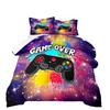 Lebendiges Sternenhimmel Gaming Controller Bettwäsche-Set - 3-teiliges Bettwäsche-Set