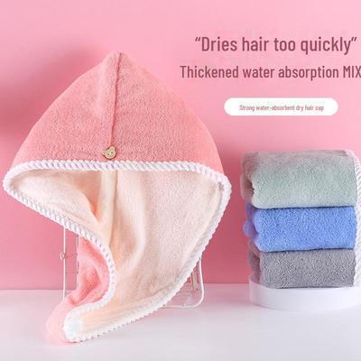 Doppellagiges, super saugfähiges, schnell trocknendes Haarhandtuch und Duschhaube für Damen