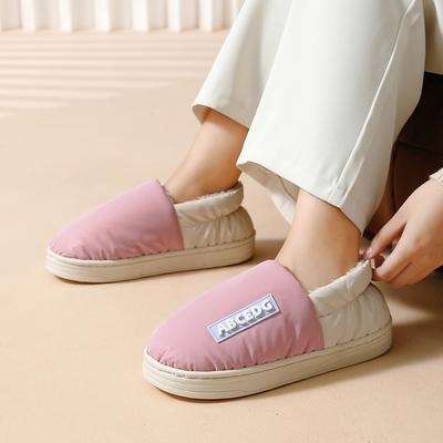 Taschenferse wasserdichte Baumwollpantoffeln Winter Paar Plüsch Paar Plüsch warm Zuhause Winter Baumwollschuhe Winter