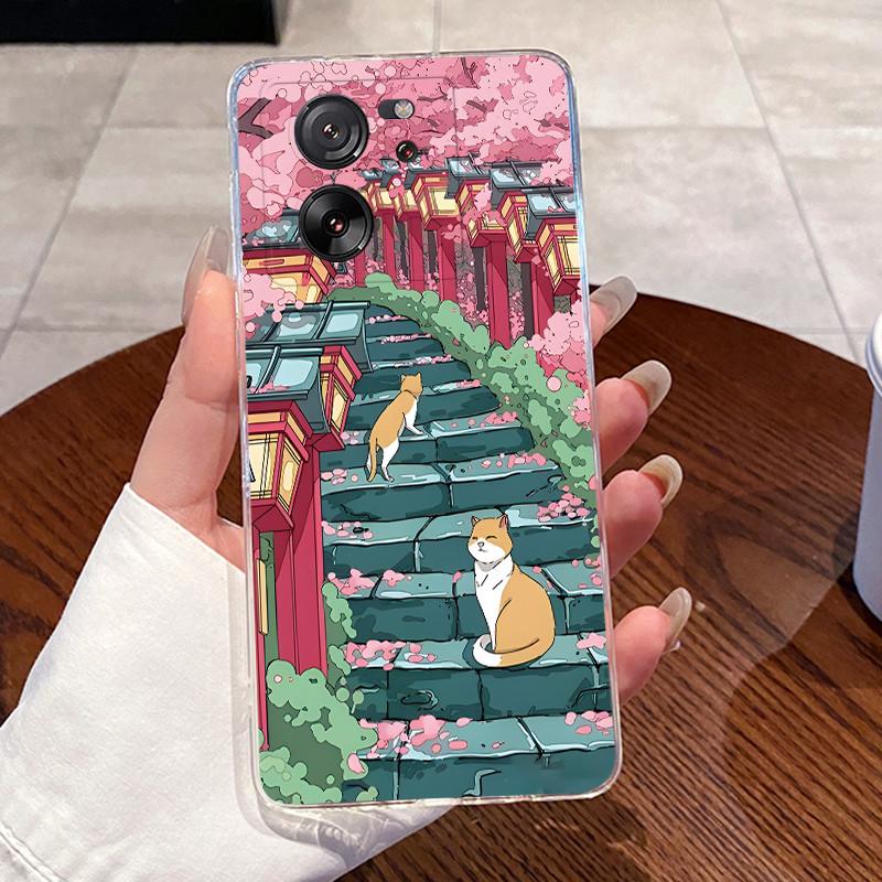 Jelly Casing For Xiaomi 13T Coque For Xiaomi 13T Pro Clear Silicone Soft TPU Back Cover Cute Cat Rabbit Heart Protective Case