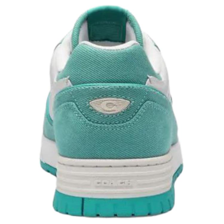 Coach Soho Fabric Leather Round Toe Lace Up Low Top Sneakers Men Sneakers Teal CBN96-XEQ