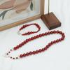 2024 Chinese Style Agate Beaded Necklace in Sterling Silver Clavicle Chain - High-End Fashion for Spring/Summer
