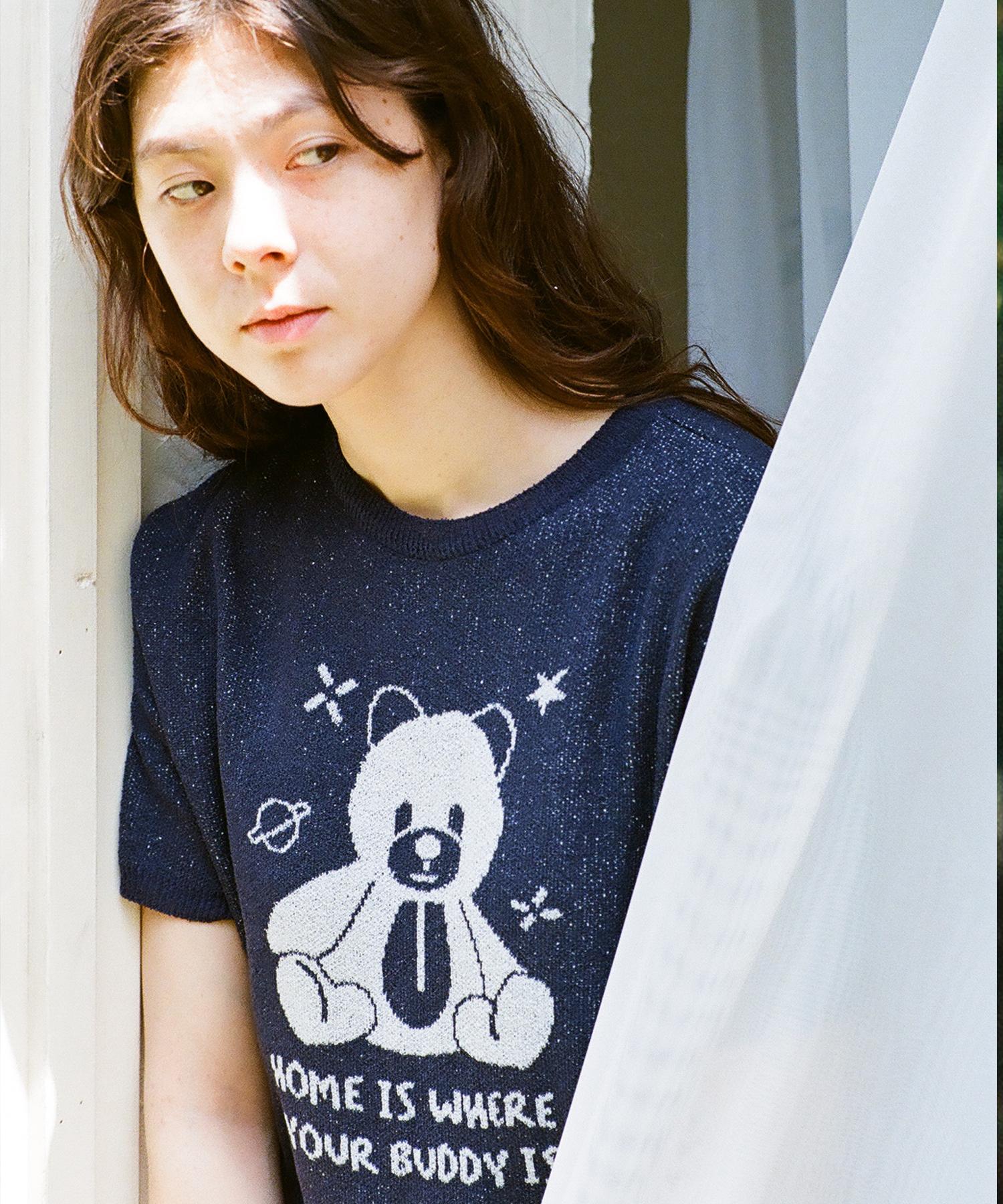 Konnichiwa Bonjour Animal S Knit (Navy) 1(Small)