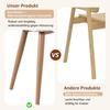 2 Dining Chairs with Rattan Backrest, Seat Cushion PU Leather, Breathable, Modern and Simple Style, Suitable for Restaurants, Living Rooms and Cafés