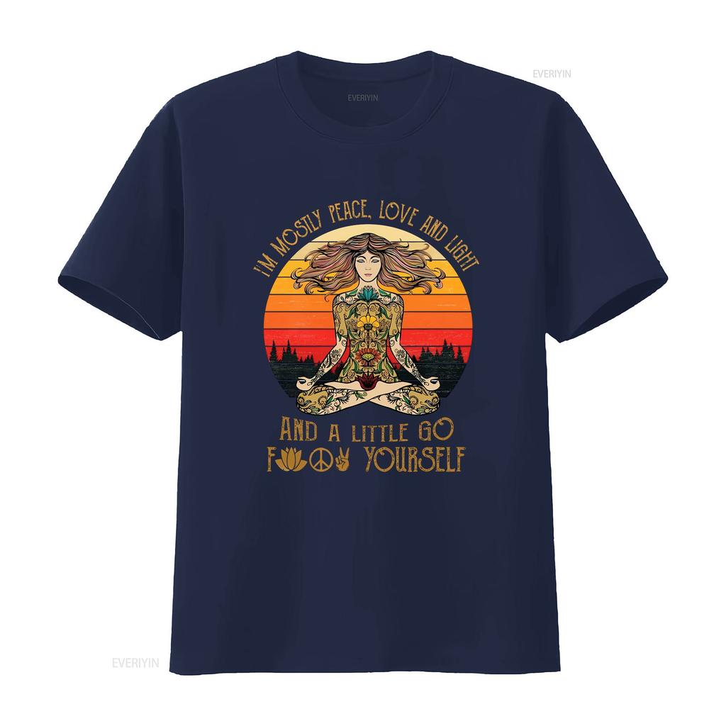 Im Mostly Peace Love And Light A T Shirt for Kids Sizes S to XL Ladies Available AD vintage Washed Stylish