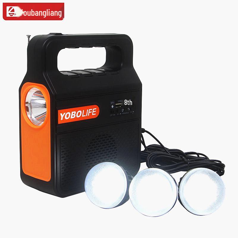 Compact Solar-Powered System with Radio & MP3 Playback