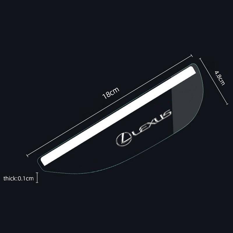 BJYL6 Interior Stickers Car Rear View Mirror Rain Eyebrow Sun Visor Cover For Lexus F SPORT RX300 IS200 IS250 ES350 Ct200h UX250h NX30