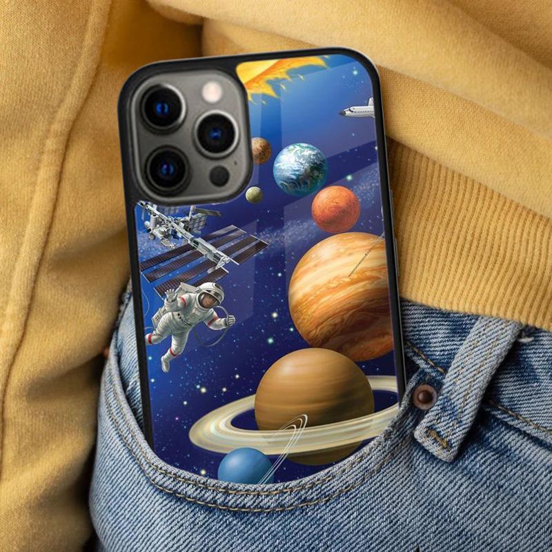 Moon Stars Space Soft Phone Case for iPhone 17 Air 16e Pro Max 15 Pro 13 14 Plus 11 12 MagSafe Magnetic Coque