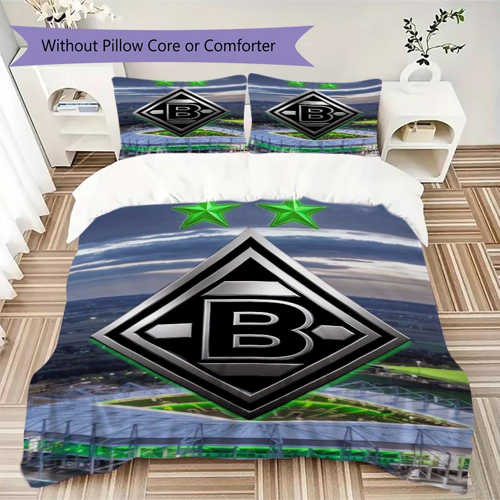 Borussia Pattern Bedding uilt Set uilt Cover Pillowcase Home Decoration Birthday Gift (1 * duvet cover + 2 * pillowcase without core)19