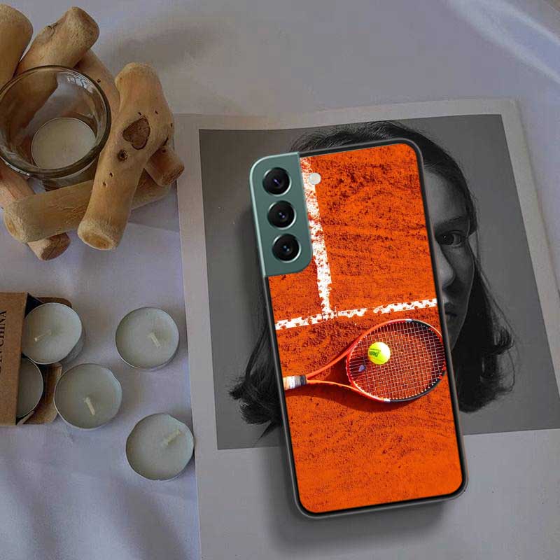 Tennis Racket Tennis Ball Phone Case For Samsung Galaxy S22 S25 Ultra S21 S10 Plus S26 Edge S20 S23 S24 FE Cover Silicone So
