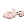 Fairy Style with Skirt, High-heeled Sandals, New French Bow Bag Head Cool Slippers In Summer 2025