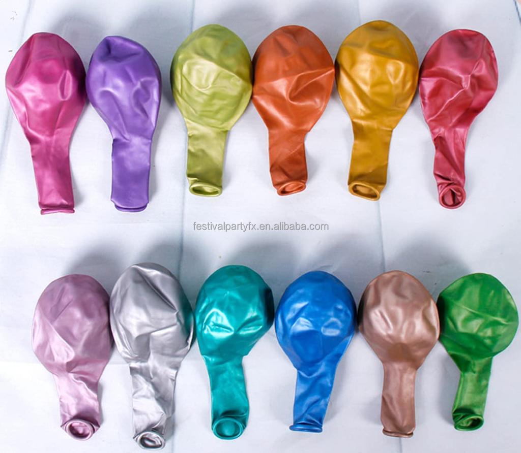 5/10/12inch Metal Pearl Latex Balloons Thick Chrome Metallic Globos Birthday Party Advertisement Balloon Wedding Decoration