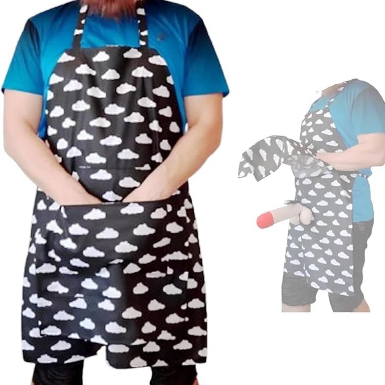 The Ultimate Gag Apron | A Surprise Hiding In The Pocket! Funny Aprons For Men, Novelty Kitchen Cooking Apron for Adult