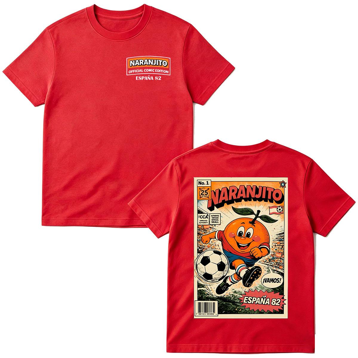 

Naranjito Espana 82 Spain Mascot 1982 Football Tshirt Unisex Women Clothing Fashion Cotton Oversized Harajuku Short Sleeve T Shirt S