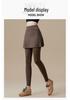 Plus-Size Micro-Flare Skirted Leggings for Women - Warm, Thick, Velvet Base Layer for Spring & Autumn