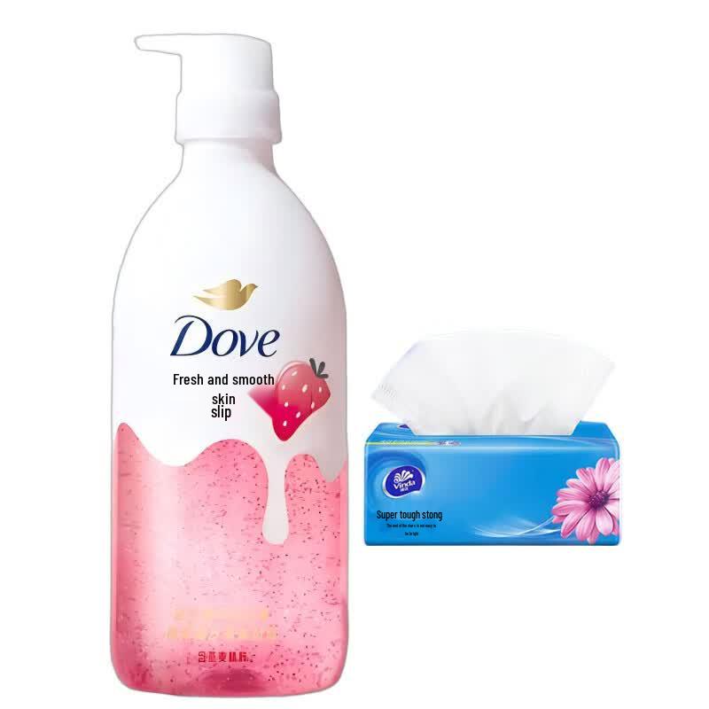 Dove Sweet Strawberry Oat Milk Essence Shower Gel with Tissue Pack