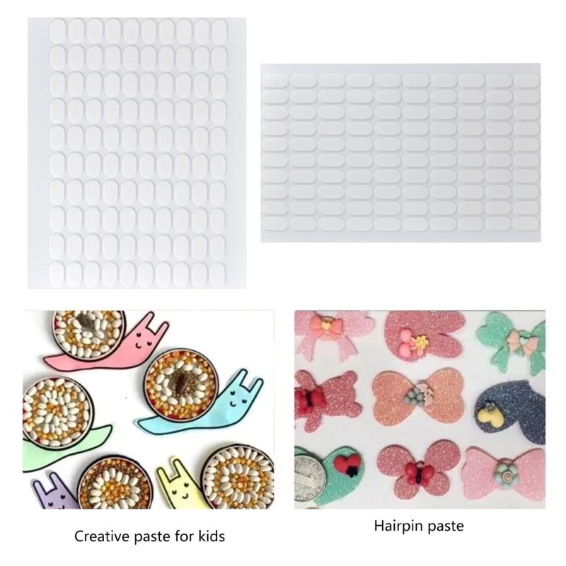 100Pcs Double Side Sticky Tape Stickers Clear Sticky Dot Stickers Traceless Sticky Putty for Christmas Decorations