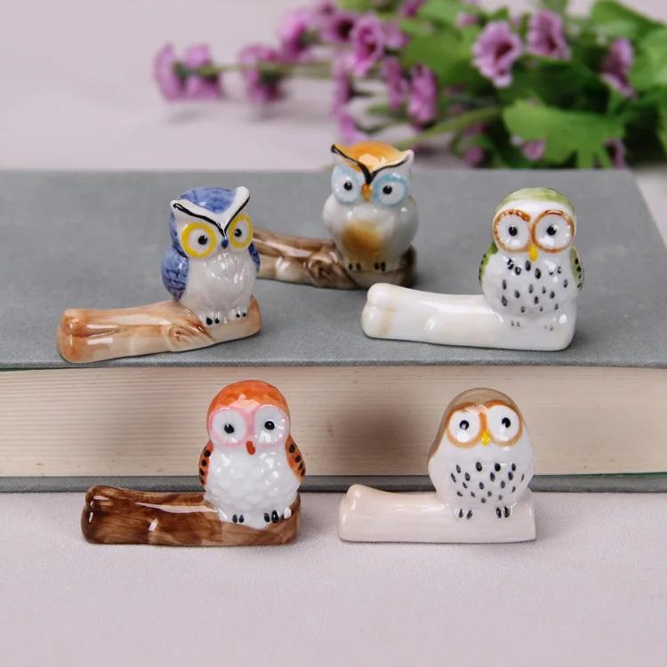 Ceramic Owl Incense Stick Rack Penholder Incense Burner Holder Chopstick Rest Table Decor For Kitchen Home Ornament