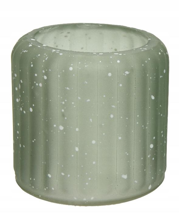 Decorative Glass Candle Holder with Dots, 7.5 x , 1pc