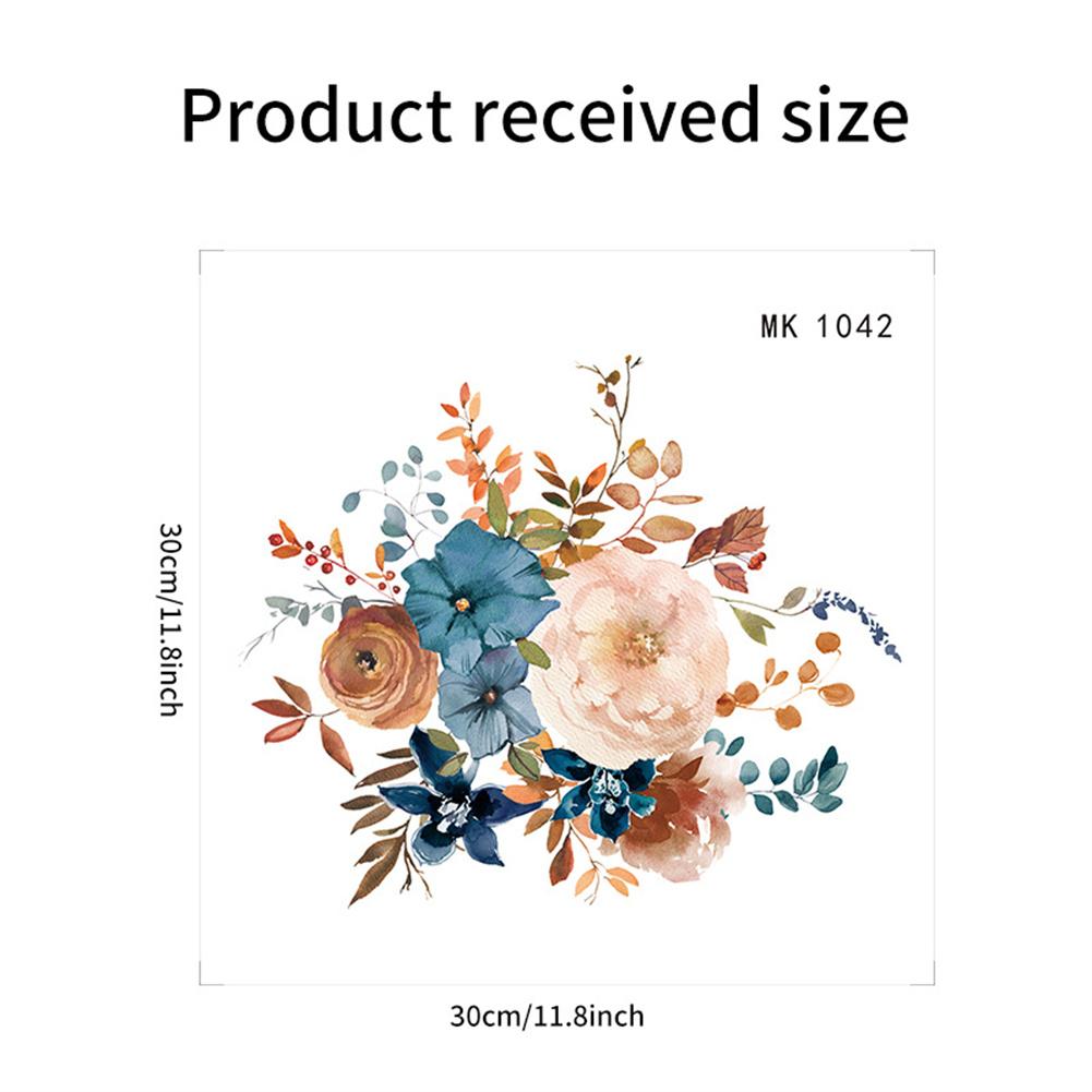 Flowers Bathroom Toilet Seat Wall Sticker Self-Adhesive Waterproof Removable Toilet Cover Decor Decals Room Decor