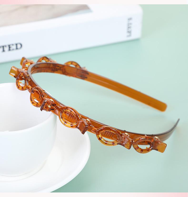 Multi-layer Hollow Braided Women's Bangs Headband Hairdressing Iron Accessories Hair Clip
