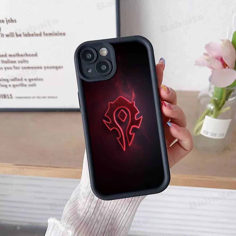 Game World Of Warcraft Silicone Soft Phone Case For IPhone 17 16 15 14 Plus 13 12 Mini 11 Black Cover